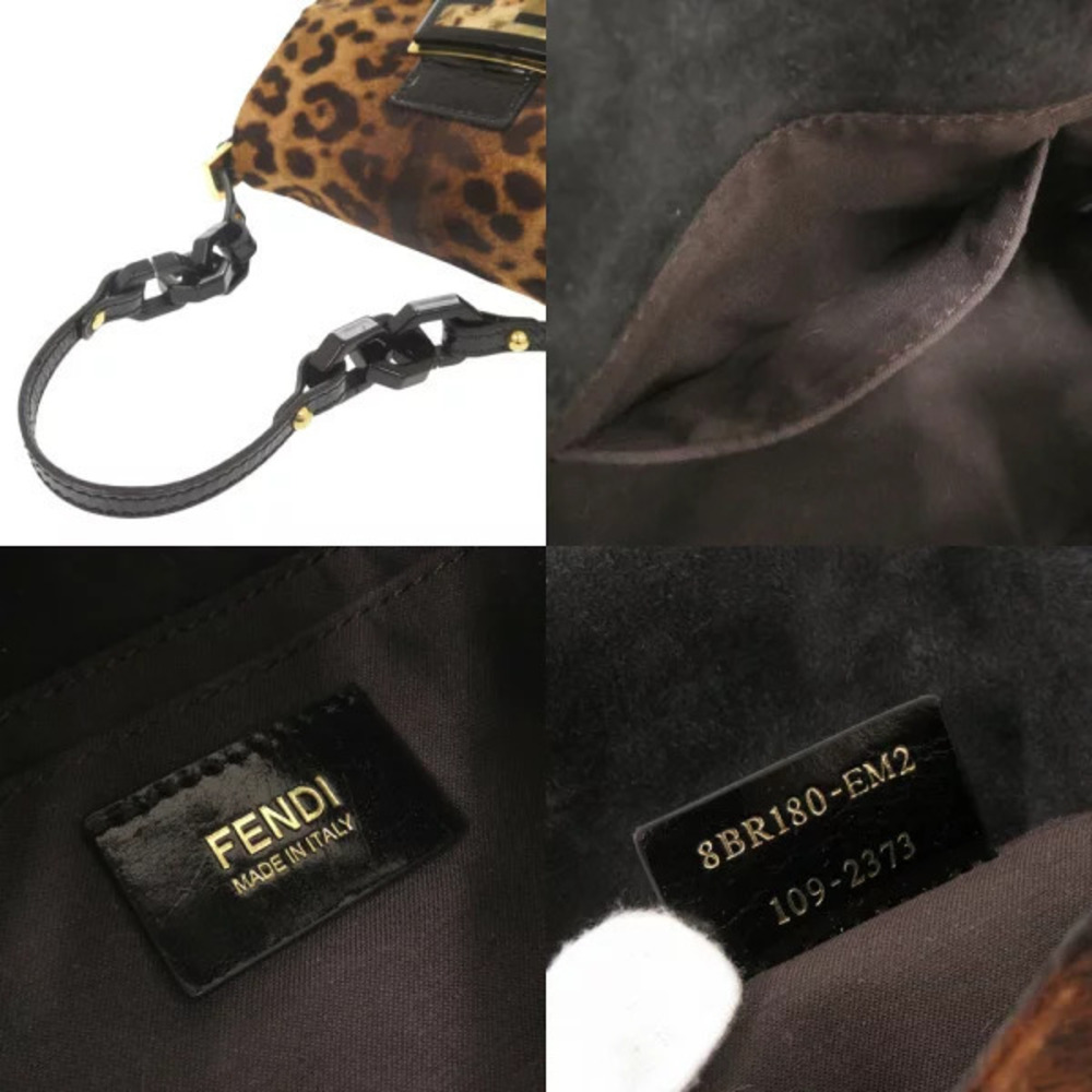 Fendi Mamma Baguette leopard calfskin brown 2way Shoulder Bag - Picture 7 of 10